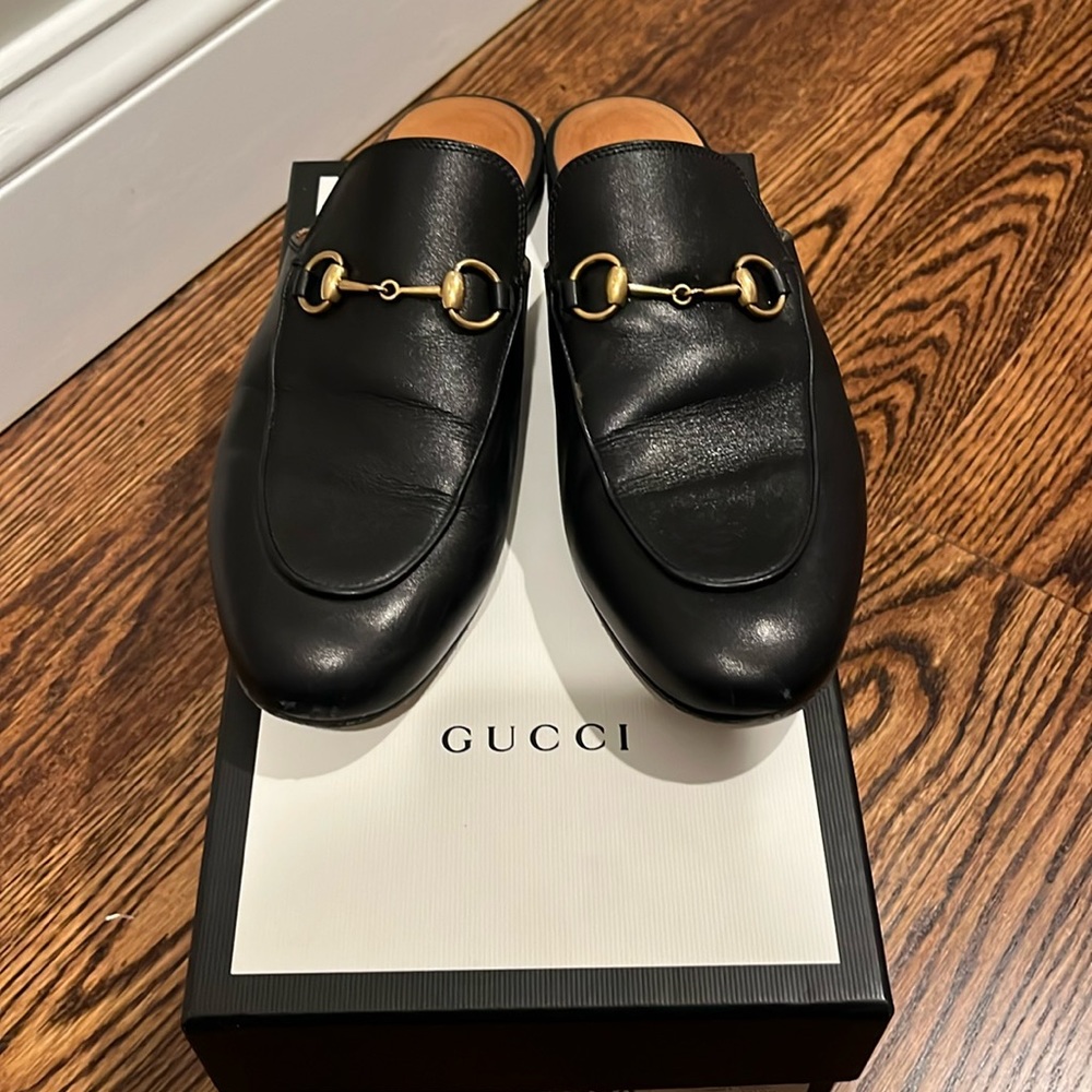Authentic Gucci WOMEN'S PRINCETOWN LEATHER SLIPPER